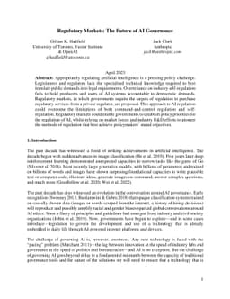 Regulatory Markets: The Future of AI Governance