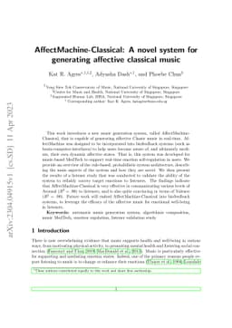 AffectMachine-Classical: A novel system for generating affective
  classical music