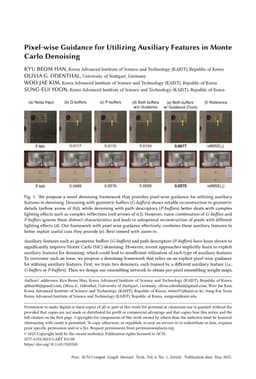 Pixel-wise Guidance for Utilizing Auxiliary Features in Monte Carlo
  Denoising