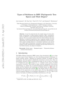 Types of Stickiness in BHV Phylogenetic Tree Spaces and Their Degree