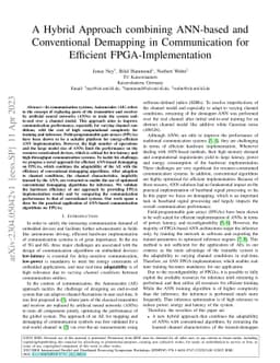 A Hybrid Approach combining ANN-based and Conventional Demapping in
  Communication for Efficient FPGA-Implementation