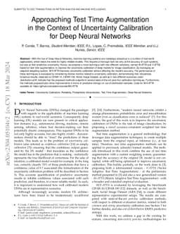 Approaching Test Time Augmentation in the Context of Uncertainty
  Calibration for Deep Neural Networks