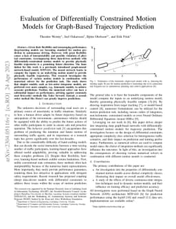 Evaluation of Differentially Constrained Motion Models for Graph-Based
  Trajectory Prediction