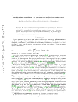 Generative Modeling via Hierarchical Tensor Sketching