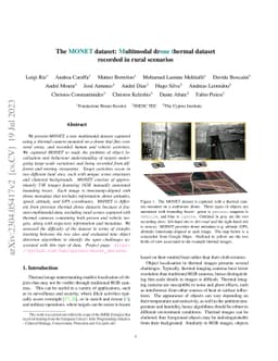 The MONET dataset: Multimodal drone thermal dataset recorded in rural
  scenarios