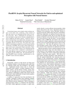 PixelRNN: In-pixel Recurrent Neural Networks for End-to-end-optimized
  Perception with Neural Sensors