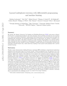 Learned multiphysics inversion with differentiable programming and
  machine learning