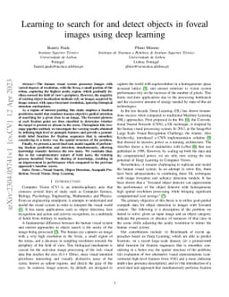 Learning to search for and detect objects in foveal images using deep
  learning