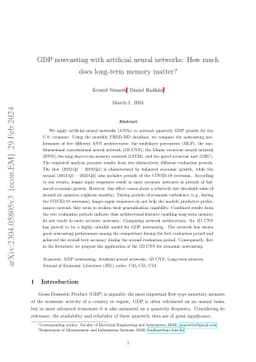 GDP nowcasting with artificial neural networks: How much does long-term memory matter?