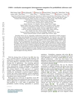 CMOS + stochastic nanomagnets: heterogeneous computers for probabilistic
  inference and learning