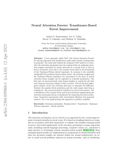 Neural Attention Forests: Transformer-Based Forest Improvement