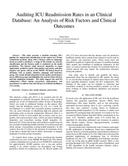 Auditing ICU Readmission Rates in an Clinical Database: An Analysis of
  Risk Factors and Clinical Outcomes