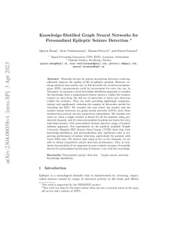 Knowledge-Distilled Graph Neural Networks for Personalized Epileptic
  Seizure Detection