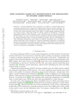 Deep learning based ECG segmentation for delineation of diverse
  arrhythmias