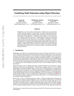 Gamifying Math Education using Object Detection