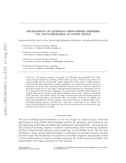 Decidability of Querying First-Order Theories via Countermodels of Finite Width