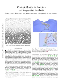 Contact Models in Robotics: a Comparative Analysis