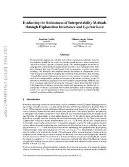 Evaluating the Robustness of Interpretability Methods through
  Explanation Invariance and Equivariance