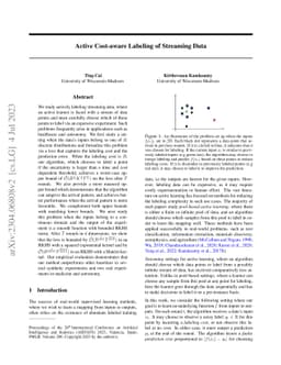 Active Cost-aware Labeling of Streaming Data