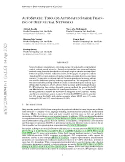 AUTOSPARSE: Towards Automated Sparse Training of Deep Neural Networks
