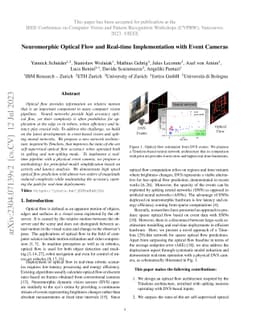 Neuromorphic Optical Flow and Real-time Implementation with Event
  Cameras