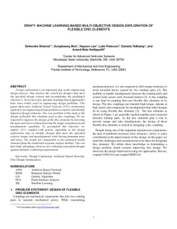 Machine Learning-Based Multi-Objective Design Exploration Of Flexible
  Disc Elements