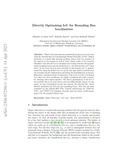 Directly Optimizing IoU for Bounding Box Localization