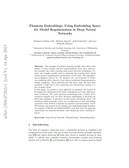 Phantom Embeddings: Using Embedding Space for Model Regularization in
  Deep Neural Networks