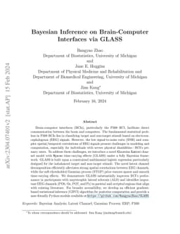 Bayesian Inference on Brain-Computer Interfaces via GLASS
