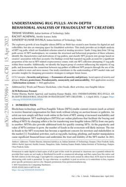 Understanding Rug Pulls: An In-Depth Behavioral Analysis of Fraudulent
  NFT Creators