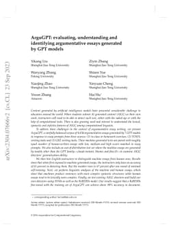 ArguGPT: evaluating, understanding and identifying argumentative essays
  generated by GPT models