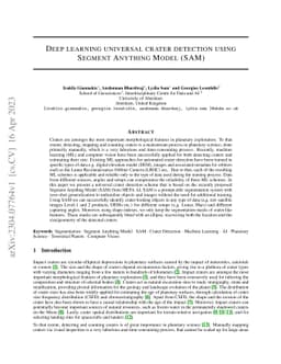 Deep learning universal crater detection using Segment Anything Model
  (SAM)