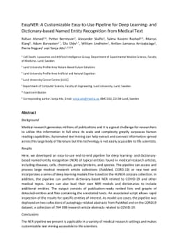 EasyNER: A Customizable Easy-to-Use Pipeline for Deep Learning- and
  Dictionary-based Named Entity Recognition from Medical Text