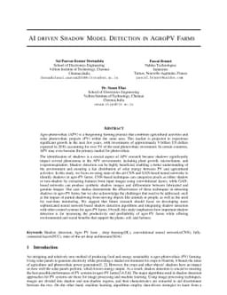 AI driven shadow model detection in agropv farms