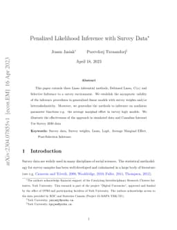 Penalized Likelihood Inference with Survey Data