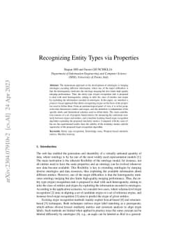 Recognizing Entity Types via Properties