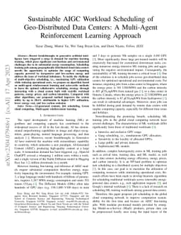 Sustainable AIGC Workload Scheduling of Geo-Distributed Data Centers: A
  Multi-Agent Reinforcement Learning Approach