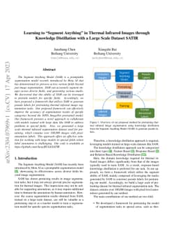 Learning to "Segment Anything" in Thermal Infrared Images through
  Knowledge Distillation with a Large Scale Dataset SATIR