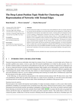 The Deep Latent Position Topic Model for Clustering and Representation
  of Networks with Textual Edges