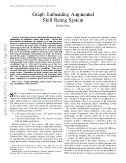 Graph Embedding Augmented Skill Rating System