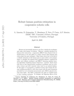 Robust human position estimation in cooperative robotic cells
