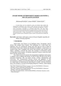 Smart Home Environment Modelled with a Multi-Agent System
