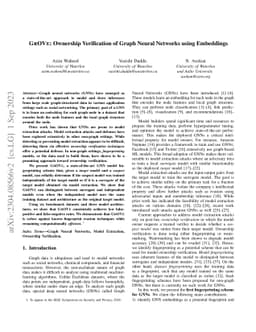 GrOVe: Ownership Verification of Graph Neural Networks using Embeddings