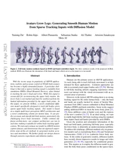 Avatars Grow Legs: Generating Smooth Human Motion from Sparse Tracking
  Inputs with Diffusion Model