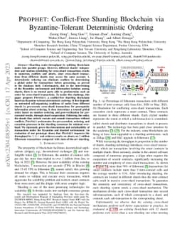 Prophet: Conflict-Free Sharding Blockchain via Byzantine-Tolerant
  Deterministic Ordering