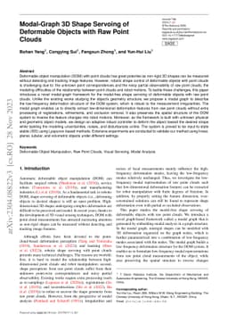 Modal-graph 3D shape servoing of deformable objects with raw point
  clouds