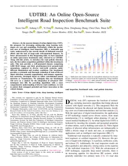 UDTIRI: An Online Open-Source Intelligent Road Inspection Benchmark
  Suite