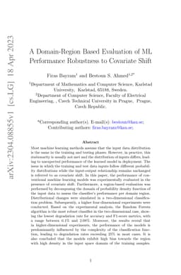 A Domain-Region Based Evaluation of ML Performance Robustness to
  Covariate Shift