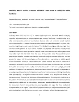 Decoding Neural Activity to Assess Individual Latent State in
  Ecologically Valid Contexts