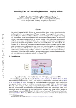 Revisiting k-NN for Fine-tuning Pre-trained Language Models